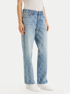 Calvin Klein Jeans Jeansy LV047F678G Niebieski Straight Fit. Niebieskie jeansy Calvin Klein Jeans, bez wzorów, z bawełny. Za 529,99 zł.