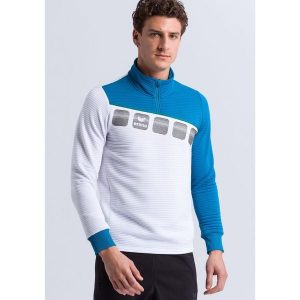 Góra treningowa Erima 5-C. Białe swetry klasyczne Erima, na zimę, bez kołnierzyka. W wyprzedaży za 112,05 zł.