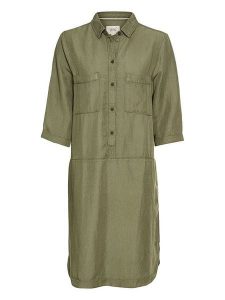 Camel Active Sukienka w kolorze khaki rozmiar: XL. Brązowe sukienki Camel Active, na co dzień, xl, bez wzorów, bez kołnierzyka, bez ramiączek, midi, proste. Za 272,31 zł.