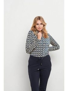 &Co Woman Bluzka "Lotte" w kolorze granatowo-kremowym rozmiar: XS. Białe bluzki &Co Woman, xs, bez wzorów, bez kołnierzyka, bez ramiączek. Za 165,45 zł.