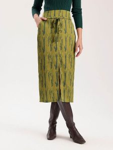 BGN Spódnica w kolorze khaki rozmiar: 38. Brązowe spódnice BGN, na co dzień, bez wzorów, z tkaniny, midi. Za 56,99 zł.