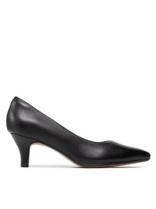 Clarks Półbuty Linvale Jerica 261372084 Czarny. Czarne półbuty Clarks, bez wzorów, ze skóry, bez obcasa, na obcasie, bez zapięcia. Za 289,99 zł.