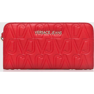 Versace Jeans - Portfel. Czerwone portfele marki Versace Jeans, w paski, z jeansu. Za 369,90 zł.