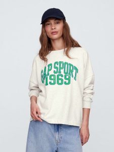 GAP Bluza w kolorze szarym rozmiar: XL. Szare bluzy GAP, xl, bez wzorów, bez kaptura. Za 109,78 zł.