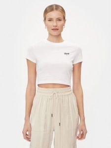 Tommy Jeans T-Shirt Script DW0DW17366 Biały Slim Fit. Białe t-shirty Tommy Jeans, xl, bez wzorów, z bawełny, bez kołnierzyka, bez ramiączek. Za 189,99 zł.