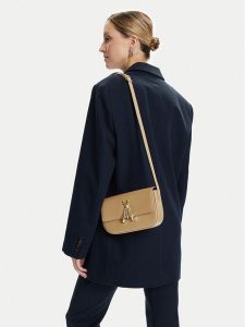 Patrizia Pepe Torebka 8B0231 L061 Beżowy. Brązowe torebki klasyczne Patrizia Pepe, bez wzorów, ze skóry, bez dodatków. Za 669,99 zł.