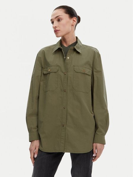 Gaudi Koszula 511BD45026 Zielony Regular Fit. Zielone koszule Gaudi, xs, bez wzorów, z bawełny, bez kołnierzyka, bez ramiączek. Za 279,99 zł.