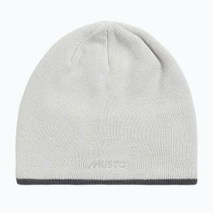 Czapka Musto Knitted Beanie. Szare czapki MUSTO, bez wzorów, z materiału, eleganckie. Za 109,99 zł.