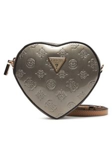 Guess Torebka HWTV94 96770 Srebrny. Szare listonoszki Guess, z aplikacjami, ze skóry, bez dodatków. Za 249,99 zł.