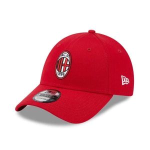 Czapka z daszkiem New Era 9FORTY AC Milan Strapback Czerwona - 60363653. Czerwone czapki New Era, bez wzorów, sportowe. Za 125,35 zł.