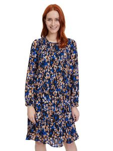 Betty Barclay Sukienka w kolorze granatowo-karmelowym rozmiar: 44. Brązowe sukienki Betty Barclay, bez wzorów, bez kołnierzyka, bez ramiączek, midi. Za 122,96 zł.