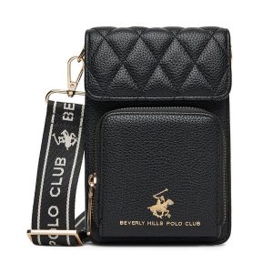 Torebka Beverly Hills Polo Club. Czarne listonoszki Beverly Hills Polo Club, bez wzorów, bez dodatków. Za 79,99 zł.