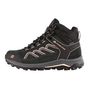 Buty turystyczne damskie za kostkę Alpine Pro Wuteve. Szare buty trekkingowe Alpine Pro, przed kolano, bez zapięcia. Za 349,00 zł.