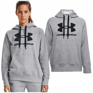 Bluza sportowa dla kobiet Under Armour Rival Fleece. Szare bluzy Under Armour, xl, bez wzorów, bez kaptura. W wyprzedaży za 159,00 zł.