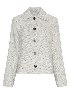 MOSS COPENHAGEN Kurtka koszulowa "Aiste Abriella" w kolorze kremowo-czarnym rozmiar: XS/S. Brązowe kurtki Moss Copenhagen, s, bez wzorów, bez kaptura. Za 260,99 zł.