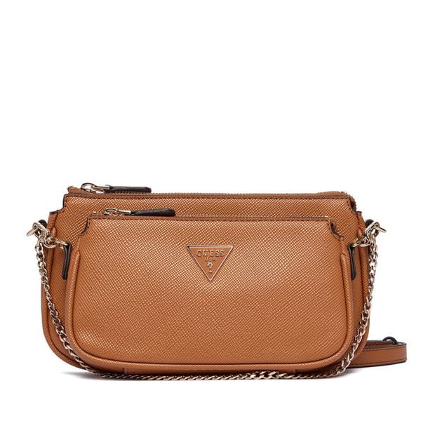 Torebka Guess. Brązowe listonoszki Guess, z aplikacjami, bez dodatków. Za 299,99 zł.