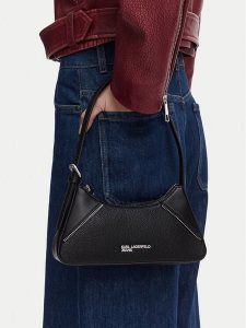 Karl Lagerfeld Jeans Torebka B3W30185 Czarny. Czarne torebki klasyczne Karl Lagerfeld Jeans, bez wzorów, z jeansu, bez dodatków. Za 529,99 zł.