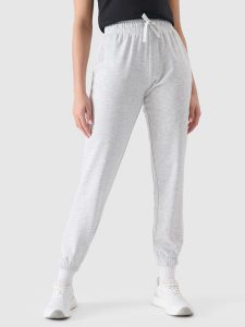 4F Spodnie dresowe joggery damskie - szare M. Szare spodnie dresowe 4f, l, bez wzorów, z bawełny. Za 129,99 zł.