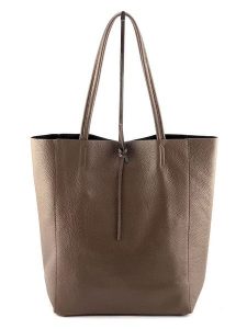 Marlon Skórzany shopper bag w kolorze ciemnobrązowym - 37 x 40 x 12 cm rozmiar: onesize. Brązowe shopper bag Marlon, bez wzorów, z materiału, na ramię, bez dodatków. Za 218,95 zł.