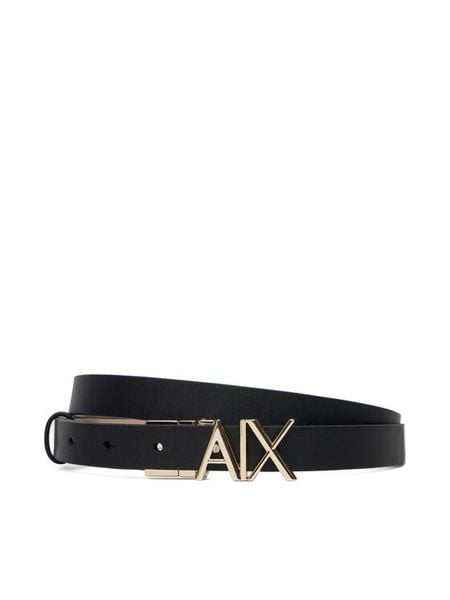 Armani Exchange Pasek XW002127 AF17157 MC379 Czarny. Czarne paski Armani Exchange, bez wzorów, ze skóry. Za 329,99 zł.