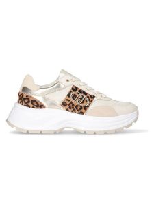 Liu Jo Sneakersy w kolorze złoto-jasnobrązowo-kremowym rozmiar: 37. Brązowe trampki Liu Jo, bez wzorów, z materiału, bez zapięcia. Za 381,45 zł.