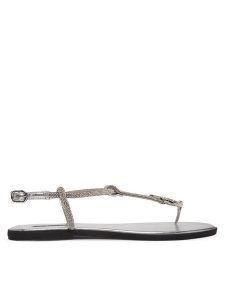 KARL LAGERFELD Sandały Olympia II KL87416 Srebrny. Szare sandały KARL LAGERFELD, bez wzorów, z syntetyku, bez obcasa, na płaskiej podeszwie, bez zapięcia. Za 526,99 zł.