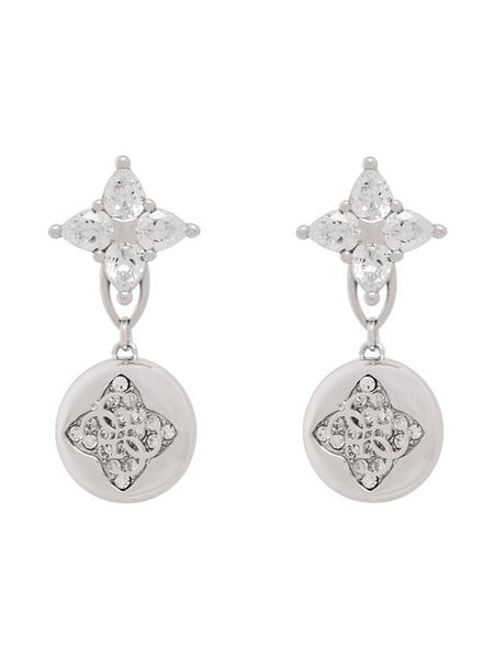 Guess Kolczyki JUBE06 470JW Srebrny. Szare kolczyki Guess, srebrne. Za 279,99 zł.