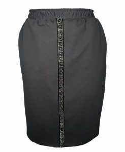 Grafitowa dresowa spódnica Bea na gumce OSTATNIE SZTUKI PLUS SIZE XXL. Szare spódnice Moda Size Plus Iwanek, l, z aplikacjami, z bawełny, eleganckie, plus size, midi. W wyprzedaży za 49,90 zł.