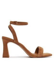 Aldo Sandały Austorai 14190559 Brązowy. Brązowe sandały ALDO, bez wzorów, ze skóry, bez obcasa, na słupku, bez zapięcia. Za 379,99 zł.