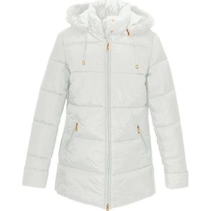 Kurtka pikowana ze sztucznym futerkiem bonprix ecru. Kurtki marki bonprix. Za 129,99 zł.
