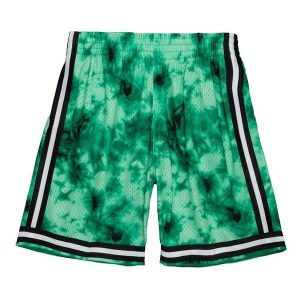 Szorty Boston Celtics Galaxy Swingman 1985/86. Zielone szorty MITCHELL & NESS, bez wzorów, sportowe. Za 457,50 zł.