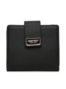 Nine West Portfel CEO-NW-W1-008-SS26 Czarny. Czarne portfele Nine West, bez wzorów, z materiału. Za 69,99 zł.