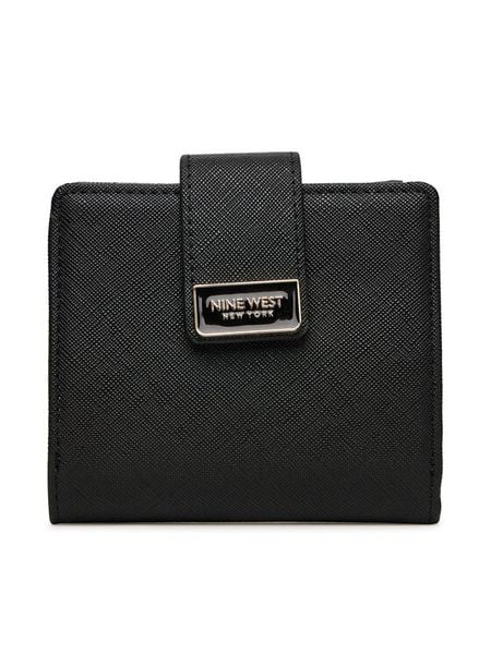 Nine West Portfel CEO-NW-W1-008-SS26 Czarny. Czarne portfele Nine West, bez wzorów, z materiału. Za 69,99 zł.