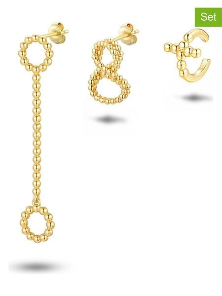 Les Favorites Pozłacane kolczyki-wkrętki (3 szt.) rozmiar: onesize. Żółte kolczyki Les Favorites, pozłacane. Za 130,99 zł.