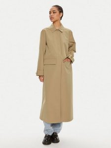 Calvin Klein Jeans Płaszcz przejściowy J20J224080 Beżowy Regular Fit. Brązowe płaszcze Calvin Klein Jeans, l, bez wzorów, z jeansu, bez kaptura. Za 919,99 zł.
