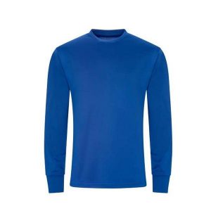 Koszulka Z Długim Rękawem Unisex Dla Dorosłych. Niebieskie bluzki JUST COOL, m, bez wzorów, sportowe, bez kołnierzyka, bez ramiączek. Za 75,99 zł.