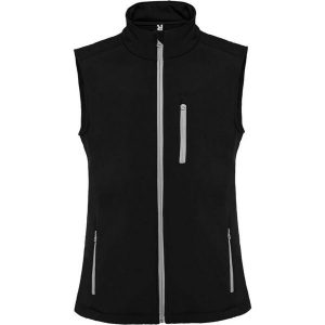 Ocieplacz Softshell Dla Dorosłych Unisex Nevada. Czarne kurtki ROLY, s, bez wzorów, z softshellu, bez kaptura. Za 104,99 zł.