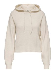 JDY Bluza w kolorze kremowym rozmiar: M. Brązowe bluzy JDY, m, bez wzorów, prążkowane, z kapturem. Za 70,24 zł.