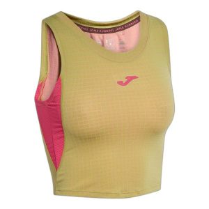 Damski tank top Joma R-City Fall. Zielone topy JOMA, s, bez wzorów, z elastanu, klasyczne, bez kołnierzyka, bez ramiączek. Za 149,50 zł.