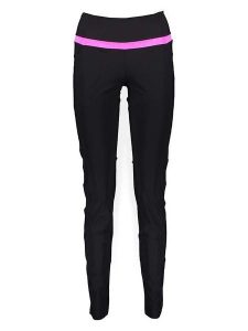 Crazy Spodnie funkcyjne w kolorze czarno-różowym rozmiar: S. Czarne spodnie sportowe Crazy, s, bez wzorów, z materiału, z podwyższonym stanem, outdoorowe. Za 122,96 zł.