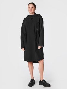 G-Star Raw Sukienka codzienna Anorak D22368-D165-D301 Czarny Regular Fit. Czarne kombinezony G-Star Raw, na co dzień, xs, bez wzorów, z bawełny, retro, bez kołnierzyka, bez ramiączek, proste. Za 519,99 zł.