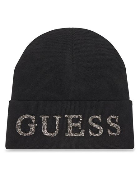 Guess Czapka AW5398 POL01 Czarny. Czarne czapki Guess, z aplikacjami, z wiskozy. Za 144,99 zł.