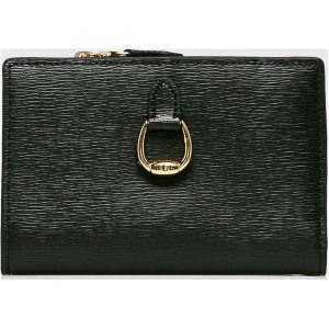 Lauren Ralph Lauren - Portfel skórzany. Czarne portfele marki Lauren Ralph Lauren, z materiału. Za 429,90 zł.