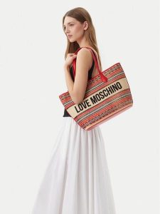 LOVE MOSCHINO Torebka JC4348PP0OKN350A Kolorowy. Shopper bag LOVE MOSCHINO, bez wzorów, z syntetyku, bez dodatków. Za 740,99 zł.