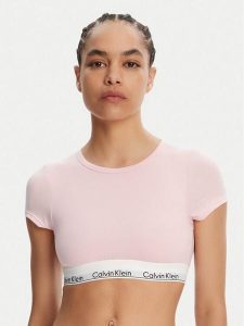 Calvin Klein Underwear T-Shirt LV00QF7213 Różowy Slim Fit. Czerwone t-shirty Calvin Klein Underwear, l, bez wzorów, z bawełny, bez kołnierzyka, bez ramiączek. Za 109,99 zł.