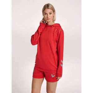 Damska bluza z kapturem Hummel hmlLEAD poly. Czerwone bluzy Hummel, xl, bez wzorów, z materiału, z kapturem. W wyprzedaży za 237,55 zł.