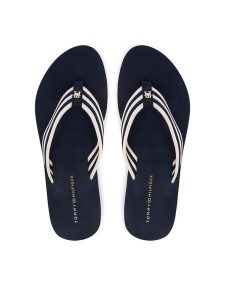 Tommy Hilfiger Japonki FW0FW09196 Granatowy. Niebieskie klapki TOMMY HILFIGER, bez wzorów, z syntetyku, bez obcasa. Za 189,99 zł.