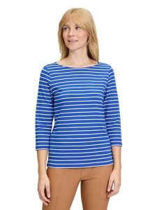 Betty Barclay Koszulka w kolorze niebiesko-białym rozmiar: 38. Białe bluzki Betty Barclay, bez wzorów, bez kołnierzyka, bez ramiączek. Za 82,99 zł.