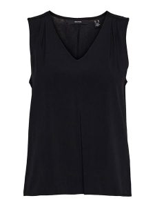 Vero Moda Top "Brit" w kolorze czarnym rozmiar: L. Czarne topy Vero Moda, l, bez wzorów, bez kołnierzyka, bez ramiączek. Za 71,07 zł.
