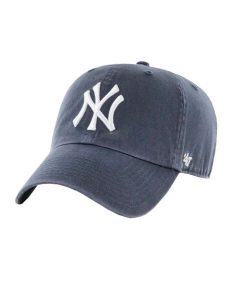 Czapka z daszkiem dla dorosłych 47 New York Yankees Clean Up Cap. Niebieskie czapki 47 Brand, bez wzorów, z bawełny, sportowe. Za 109,99 zł.